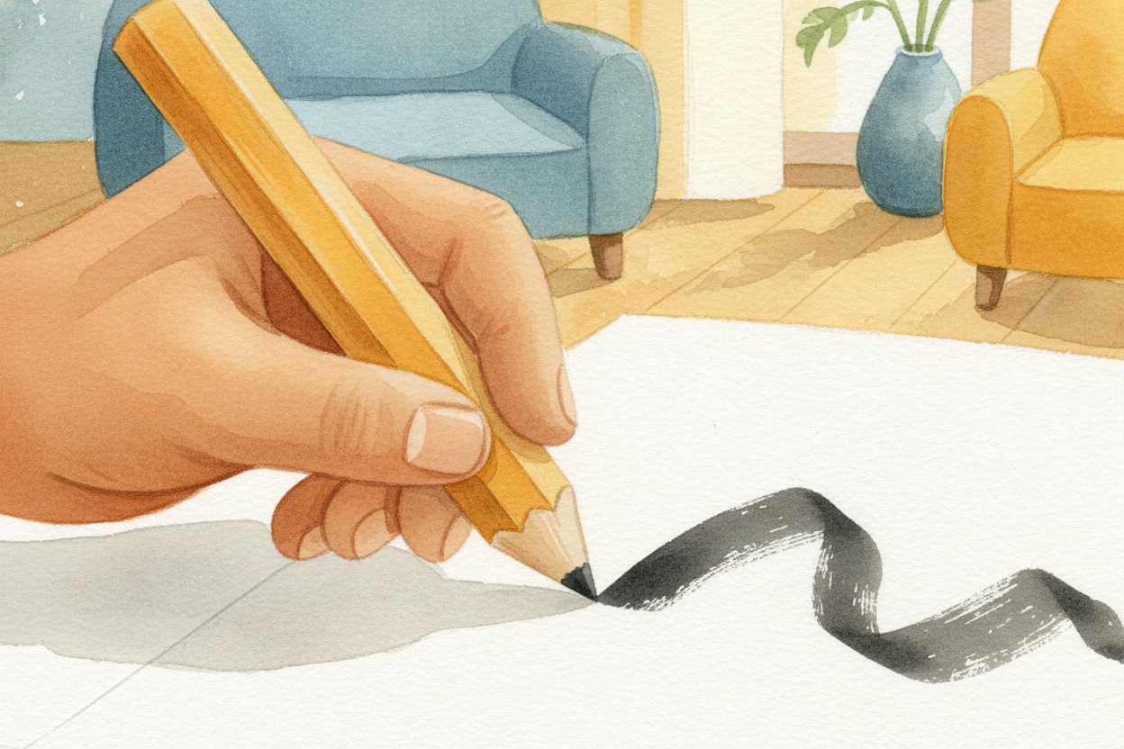You press a pencil to paper and dark lines appear, ~~like magic~~. **But it's not magic at all** — it's a clever trick t