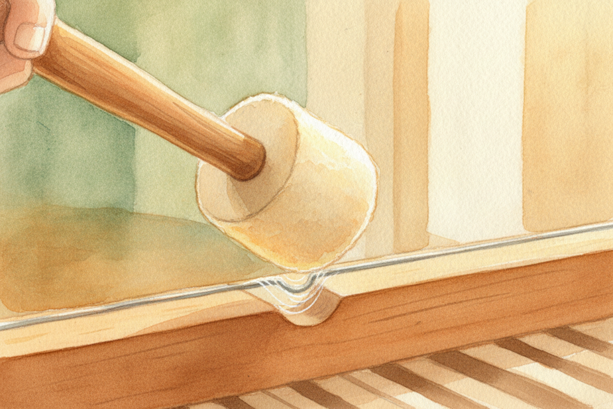 That hammer is covered in felt, soft but firm, and it **whacks the string hard**. The string is stretched super tight ac