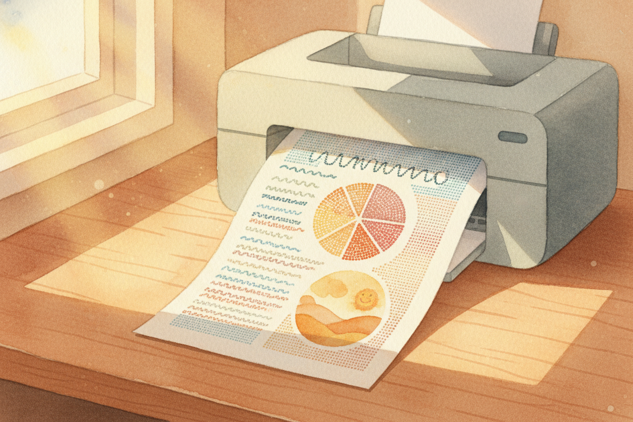 Either way—inkjet or laser—the printer is doing something astonishing: translating invisible electronic instructions int
