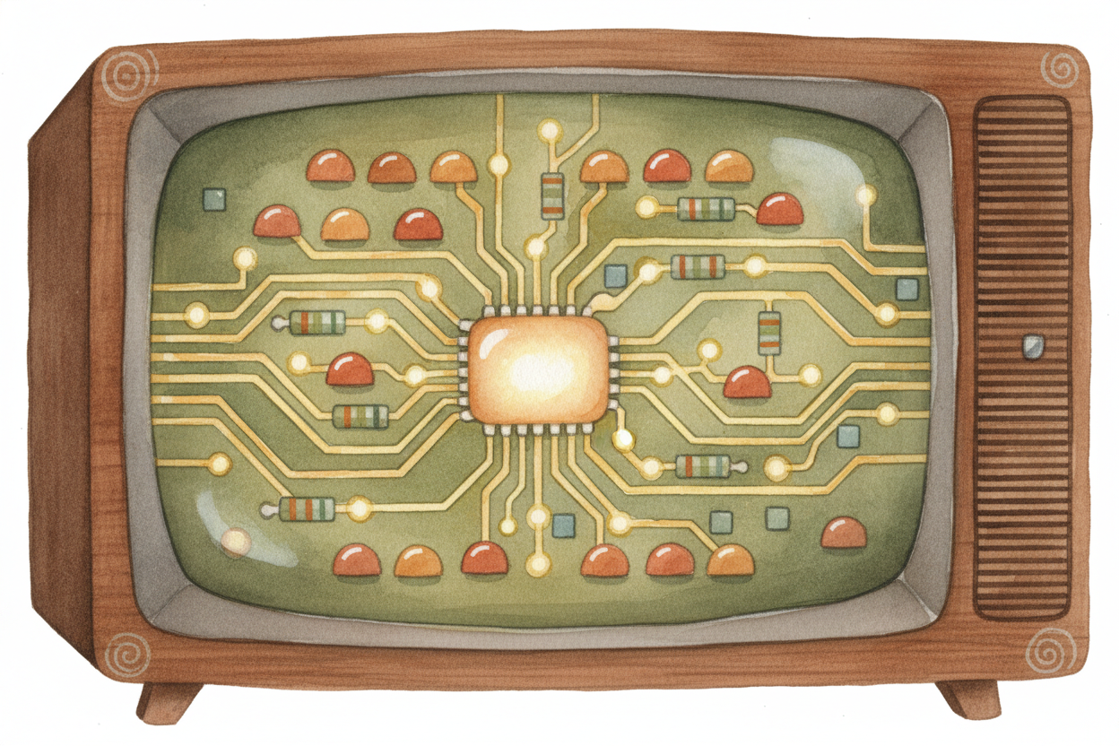 When the infrared beam hits the sensor, the TV reads the ~~blink-pattern~~. **Fast computers** inside the TV *decode the