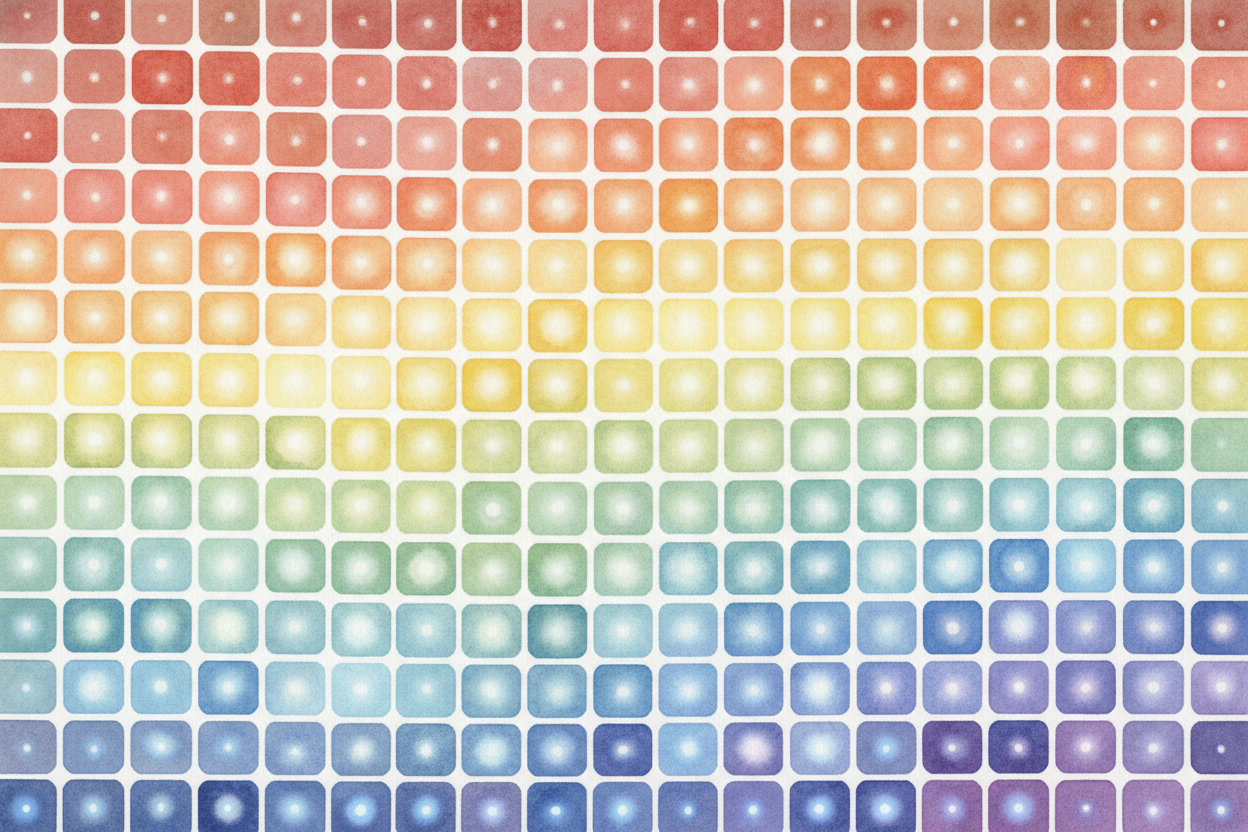 ~~Here's the really cool part:~~ your screen can adjust each little light's brightness in **256 different steps**, *from