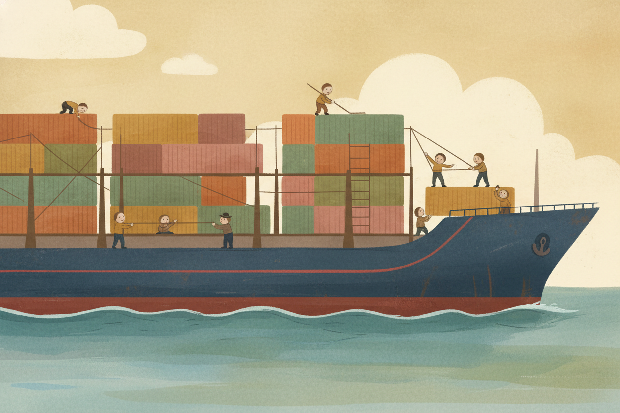 Engineers design the hull — the ship's outer shell — to be exactly the right shape. Fill it with too much cargo and it s