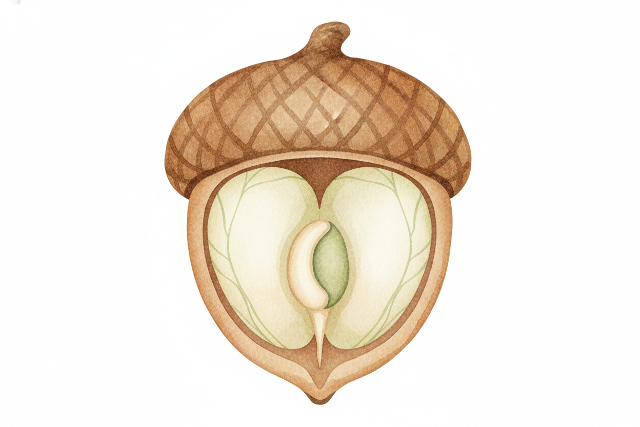 Inside every seed, there's a baby plant called an ++embryo++ — *so small you can barely see it*. It's curled up tight, w