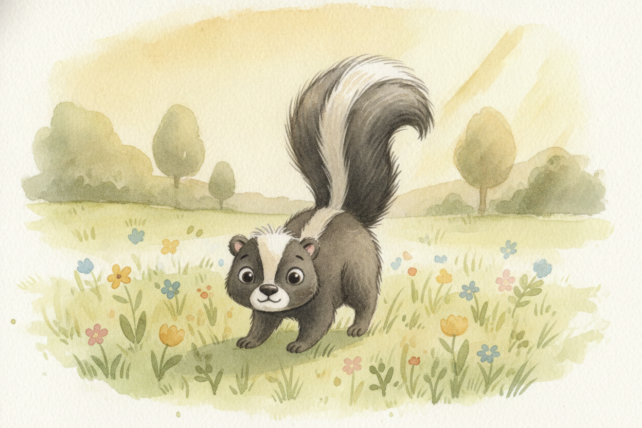 First, the skunk would really rather not. The smell is its **last resort, not its opening move**. Before it sprays anyth