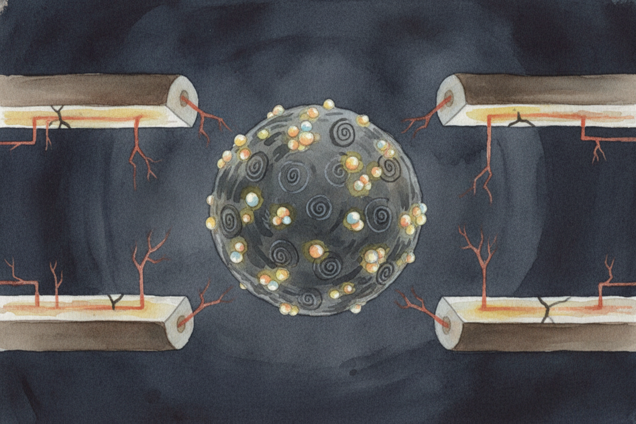 Stuck to ++smoke particles++, the ions can't reach the metal plates anymore. The electric current drops. The detector no