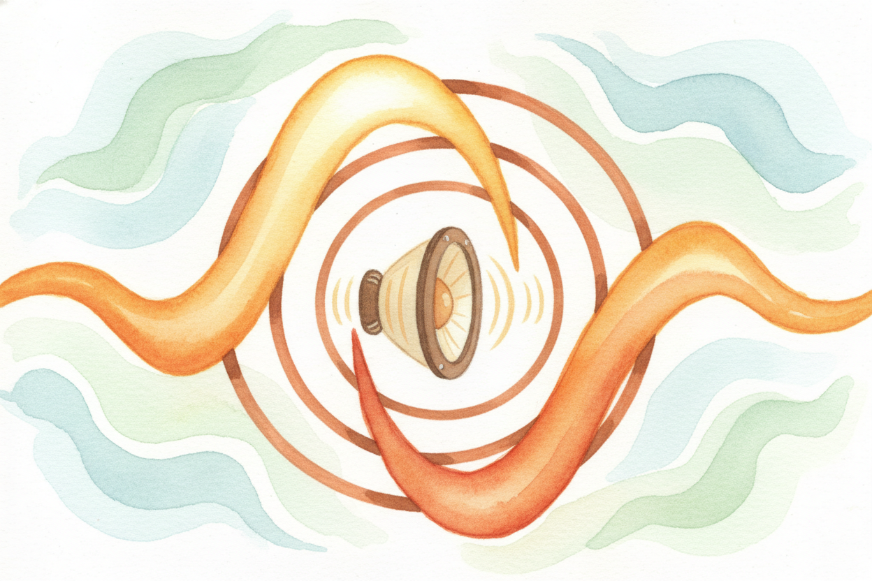 Your music file is a **long list of numbers** that describe a sound wave: *how high, how low, how fast the wave wiggles*