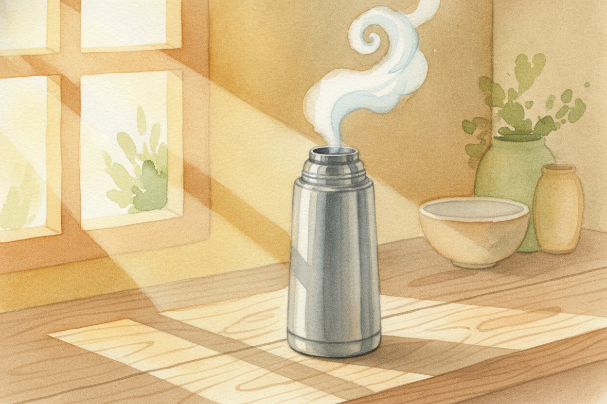 Pour hot cocoa into a thermos in the morning, and at lunch it's still steaming. Pour iced lemonade in, and hours later i