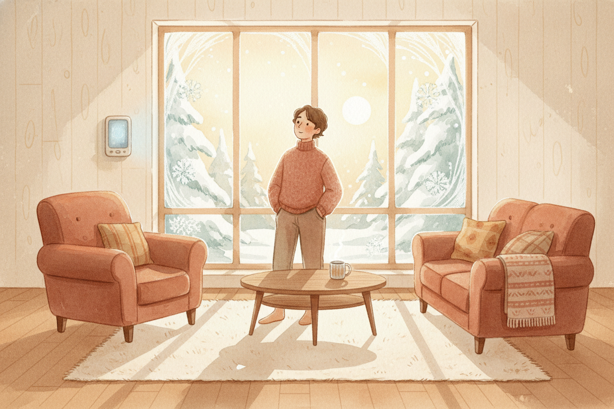 You walk into a room on a winter morning, and it's perfectly warm. Not too hot, not too cold — just right. You didn't ha