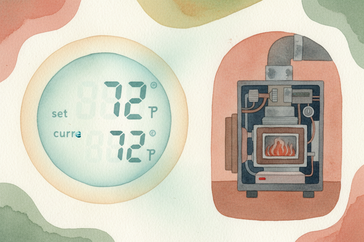 **The instant** the sensor reads 70 degrees, the thermostat sends another signal: ~~"Okay, we're good. Turn off."~~ *The