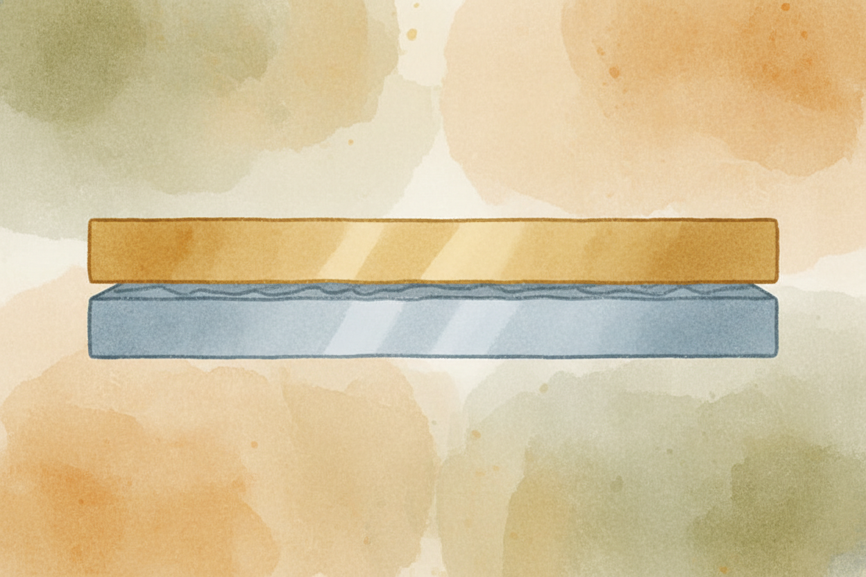 Inside that box sits a tiny strip of metal. Actually, it's **two different metals** — say, brass and steel — pressed tog