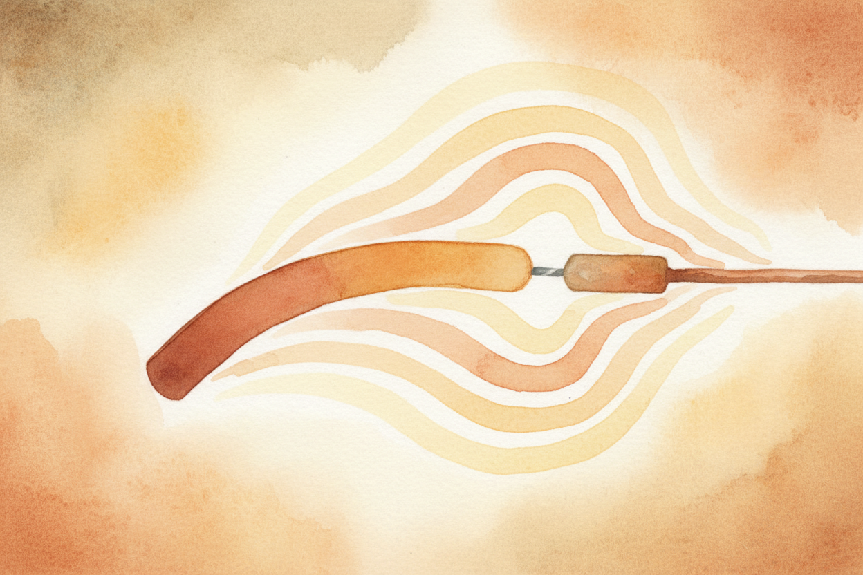 The heater warms the room. The strip feels that warmth, bends back the other way, and breaks the contact. ~~Click.~~ Hea