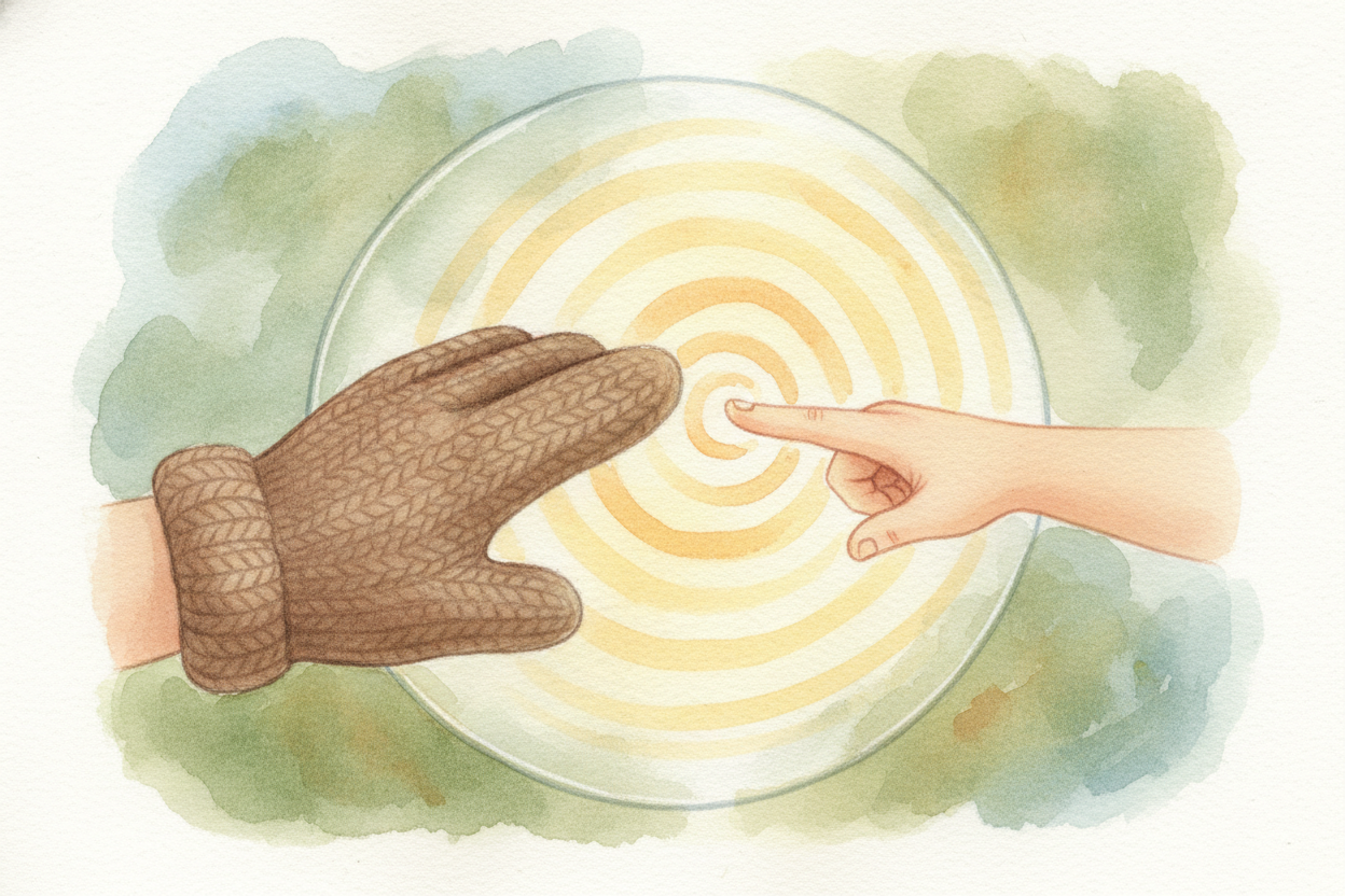 이것은 일상 속 *작은 수수께끼도* 설명해 줘요. 손톱이나 마른 막대기, 보통 연필로 톡톡 두드려 보세요. ~~아무 일도 일어나지 않아요.~~ 그것들은 전기가 통하지 않아서 **전하를 한 모금** 가져갈 수 없거든요