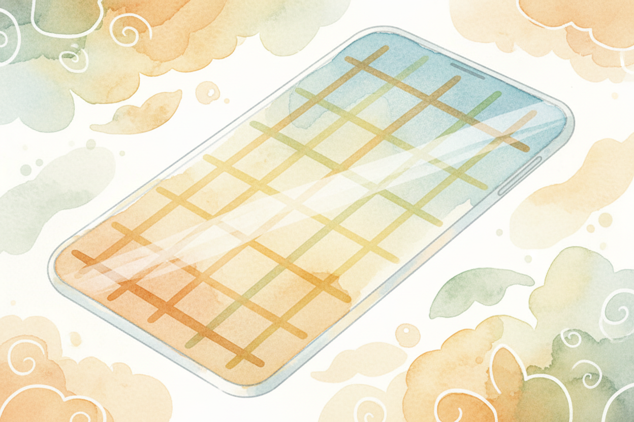 Hidden inside the glass is an **invisible grid made of electricity**. Imagine a checkerboard where every square is alway