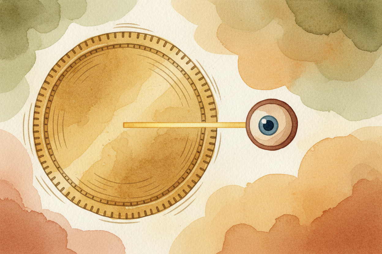 Some newer machines add a fourth test: ~~they shine light through the coin's edge~~ — the rim — checking for the ridges.