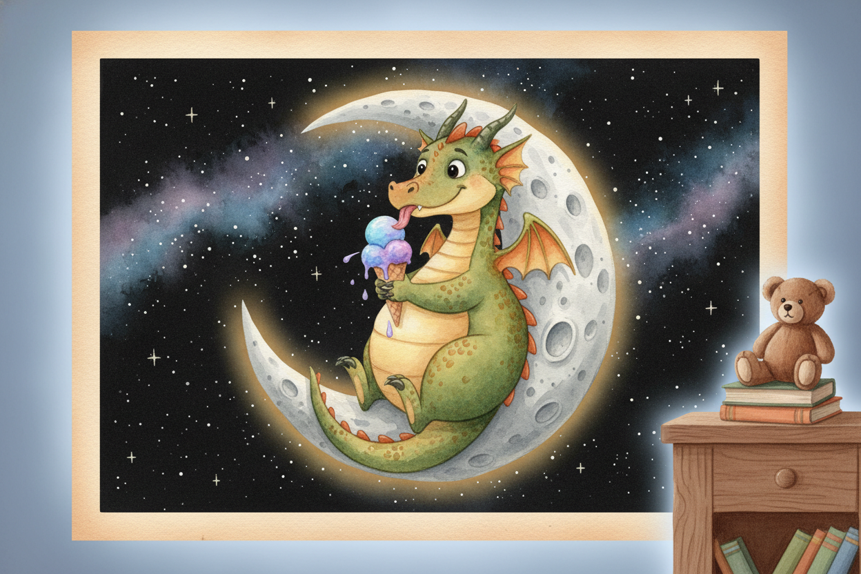 You type "a dragon eating ice cream on the moon" and ~~two seconds later~~ — there it is, painted on your screen. **How 