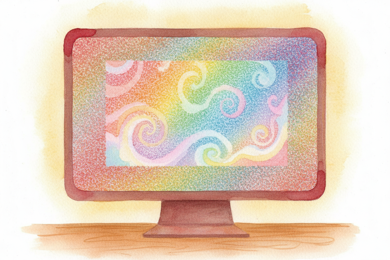 Now the AI reads your words and begins to clean up the noise, one tiny step at a time. It asks itself: "If this static w