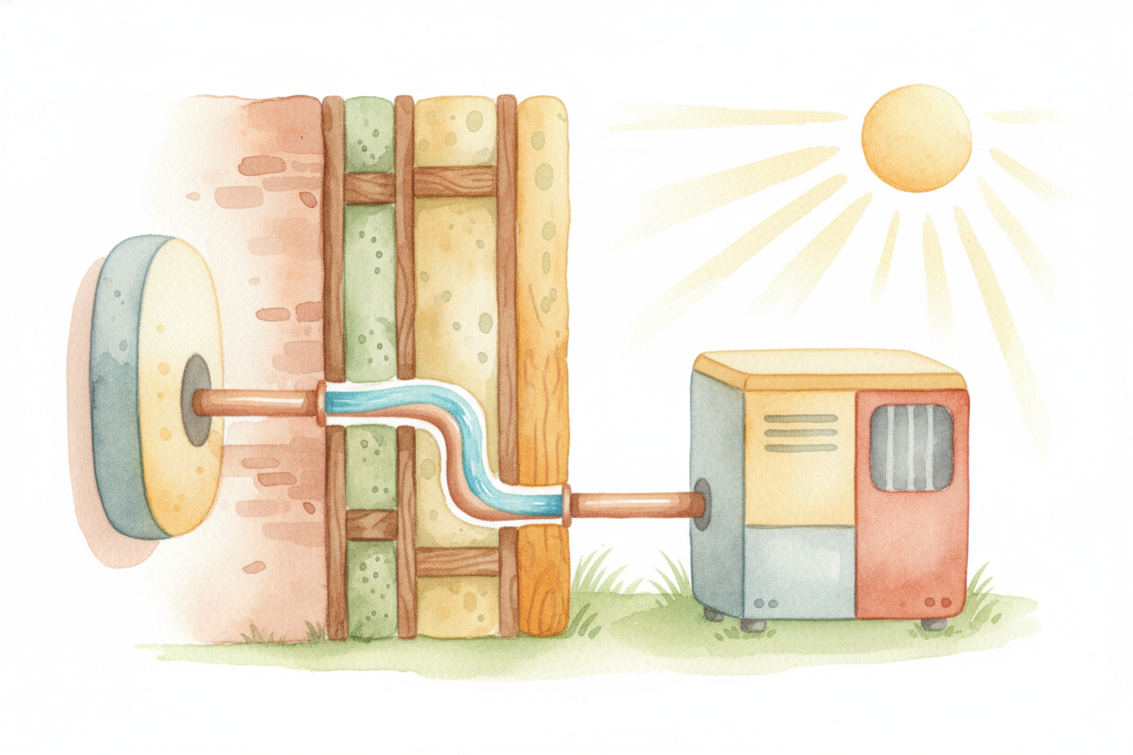 ~~But here's the trick:~~ the refrigerant is now carrying all that **stolen heat**. It *can't hold it forever*. So it ru