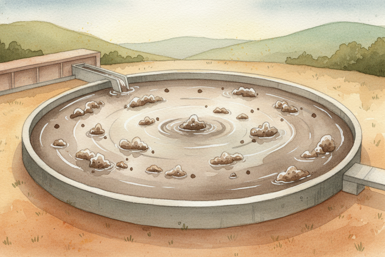 At the treatment plant, your drop first met a screen that caught sticks, leaves, and anything ~~too big to belong~~. The