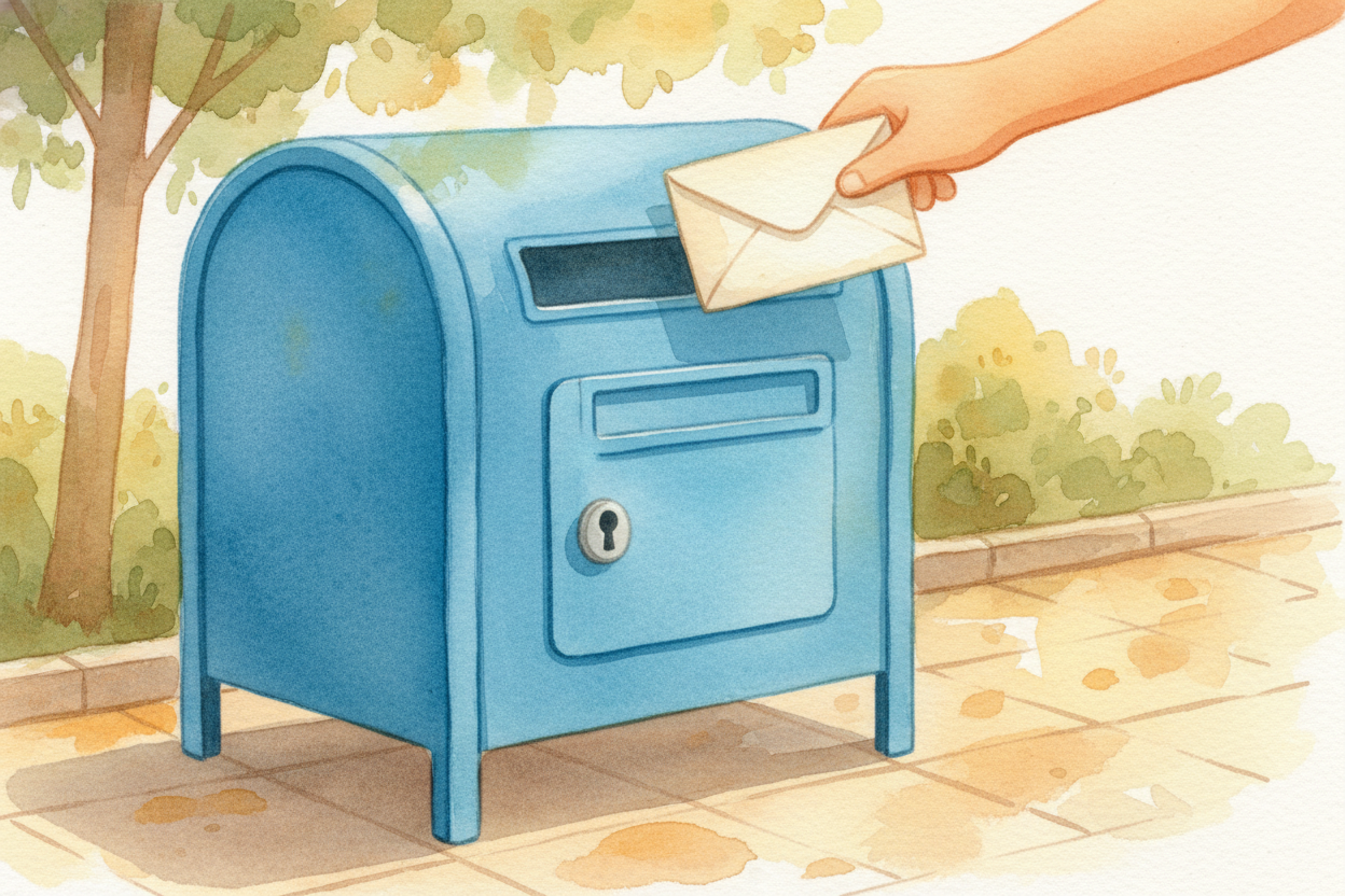 It's like **a mailbox with a slot** that's easy to drop letters into but *impossible to pull them back out of*. You can 