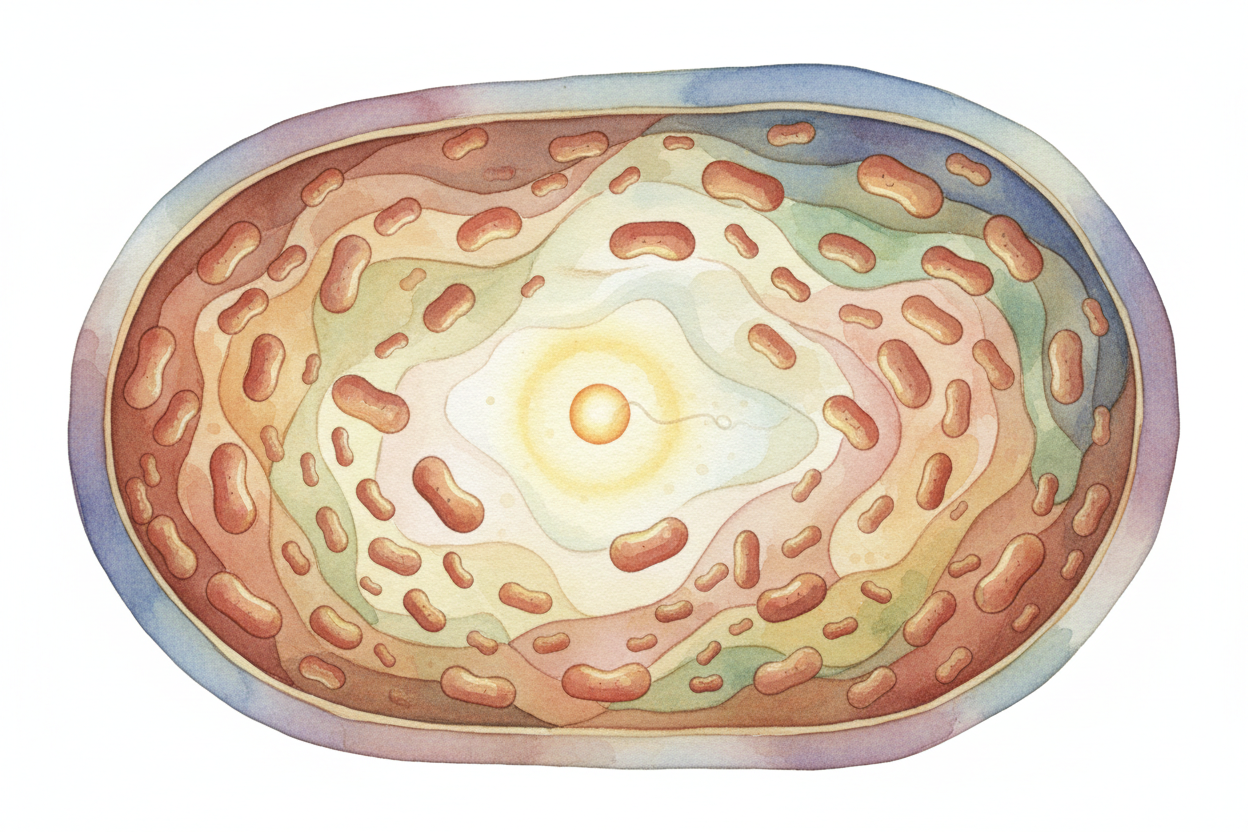 Once glucose enters a cell, it meets the ++mitochondria++ — **tiny bean-shaped power plants**, hundreds of them in every