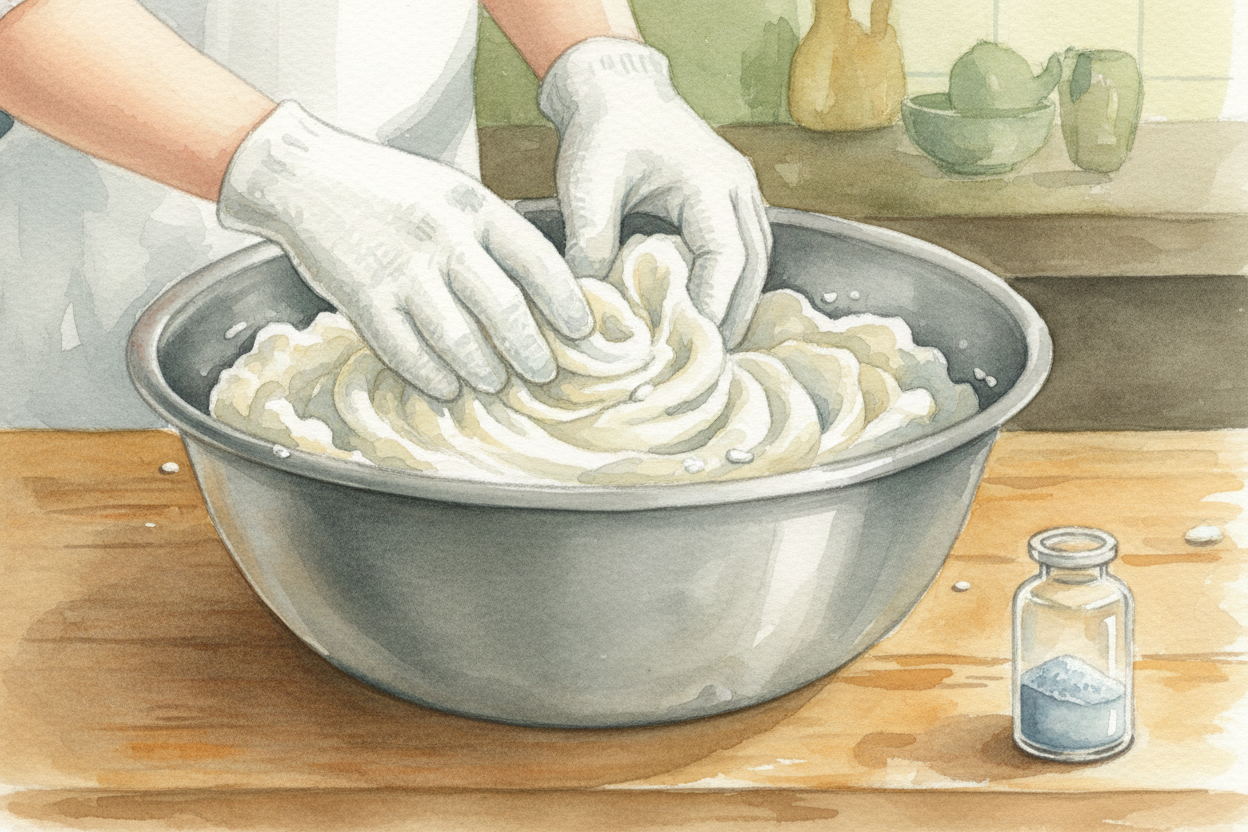~~Here's where blue cheese gets its personality:~~ the cheesemaker adds mold spores to the curds. Specifically, spores f