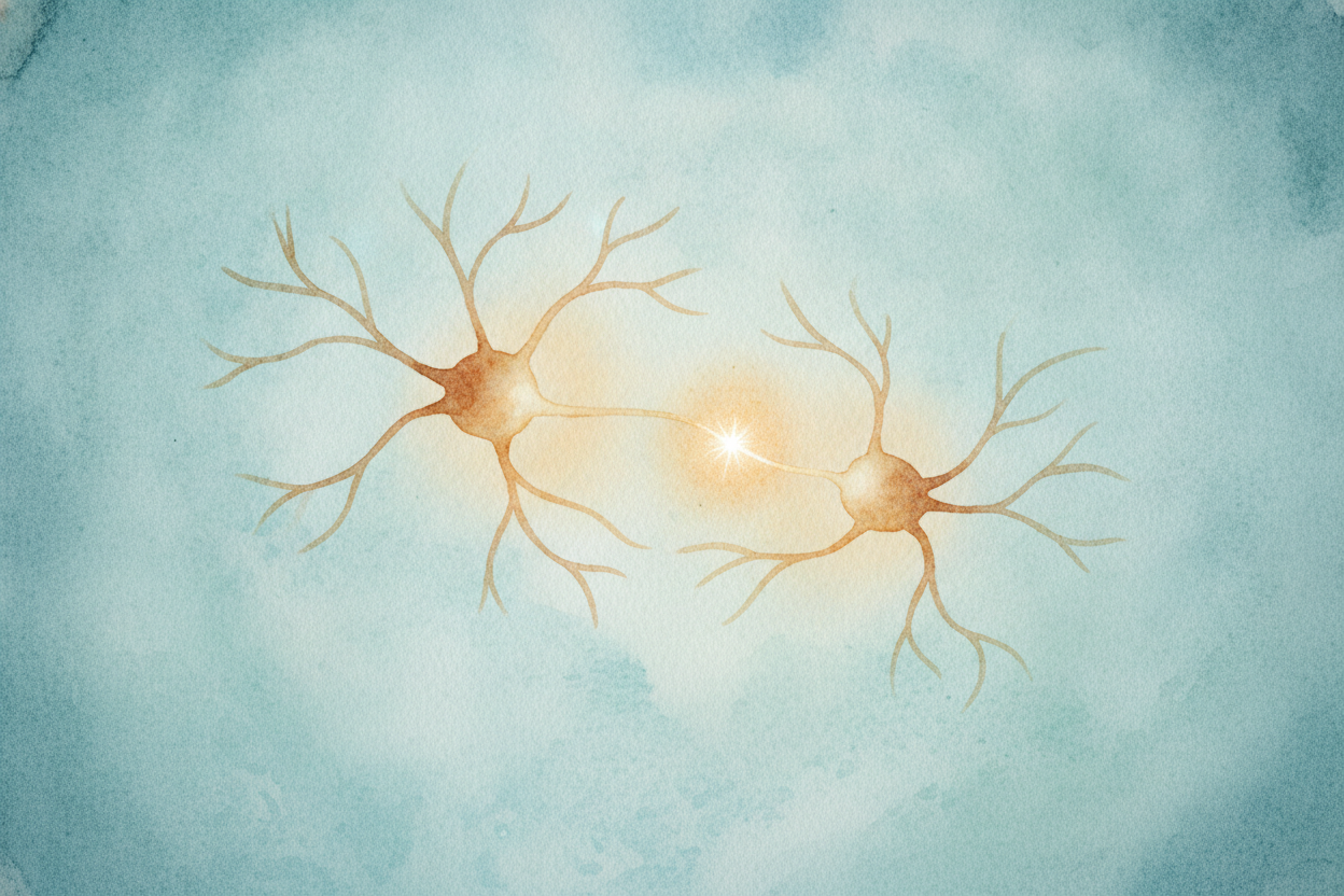 Start with one tiny worker: a brain cell called a ++neuron++. It's **a little like a tree with branches**, and it has on