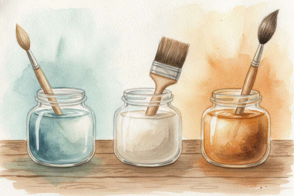 Different binders harden in different ways, which is why paints behave so differently. *Watercolor uses a binder that ju