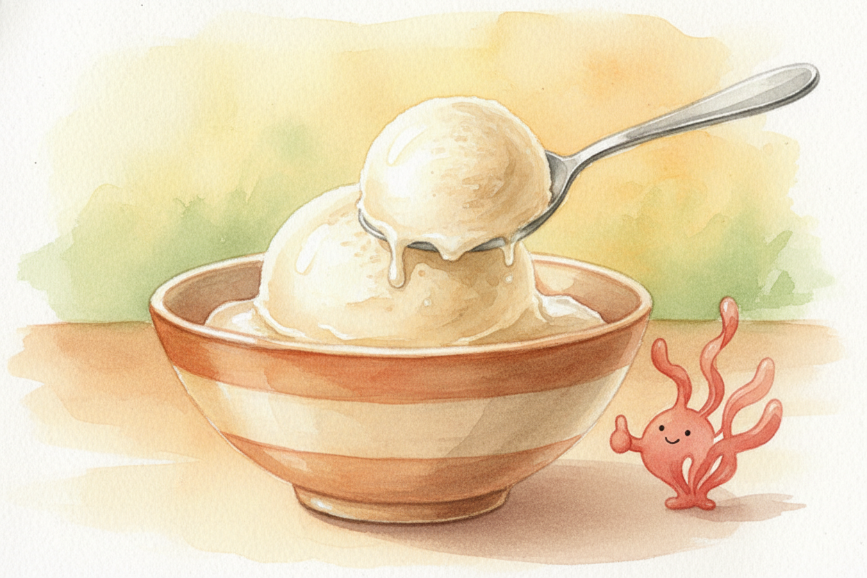Next time you eat ice cream, think about the **invisible seaweed threads** holding every scoop together. They're the rea