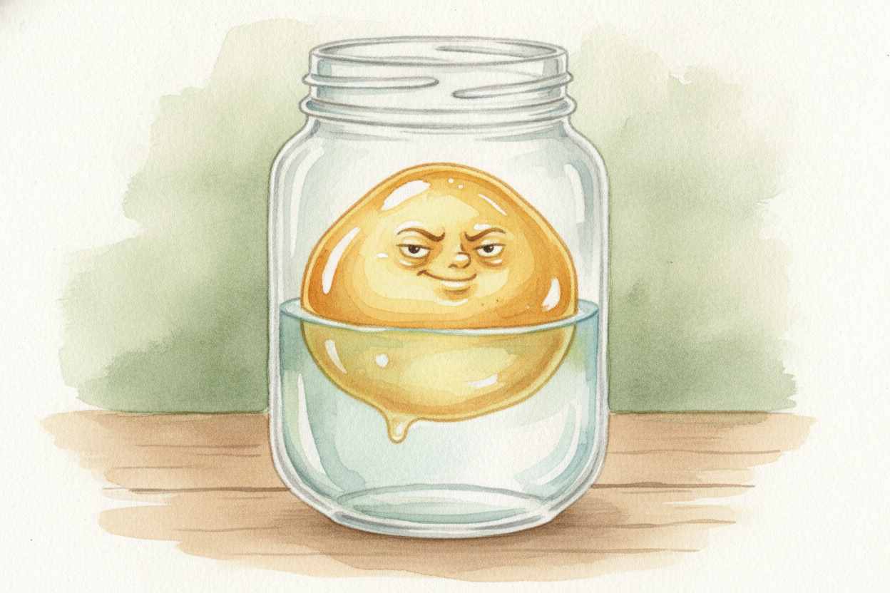 ~~Here's the heart of the problem:~~ **grease and water hate each other**. Truly. That's why *oil floats on water and ne