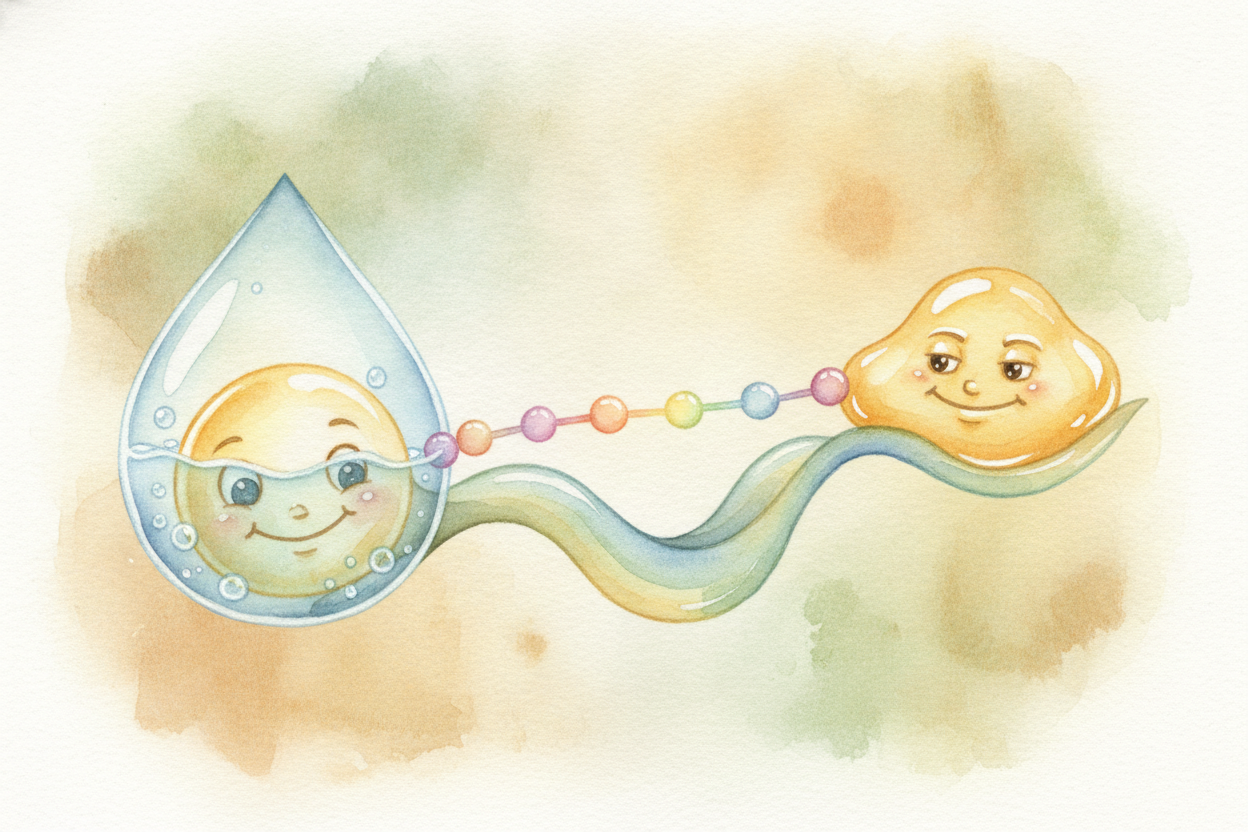 The head **loves water**. Plunge it in and it's thrilled — soaking, happy, at home. The tail, though, **can't stand wate