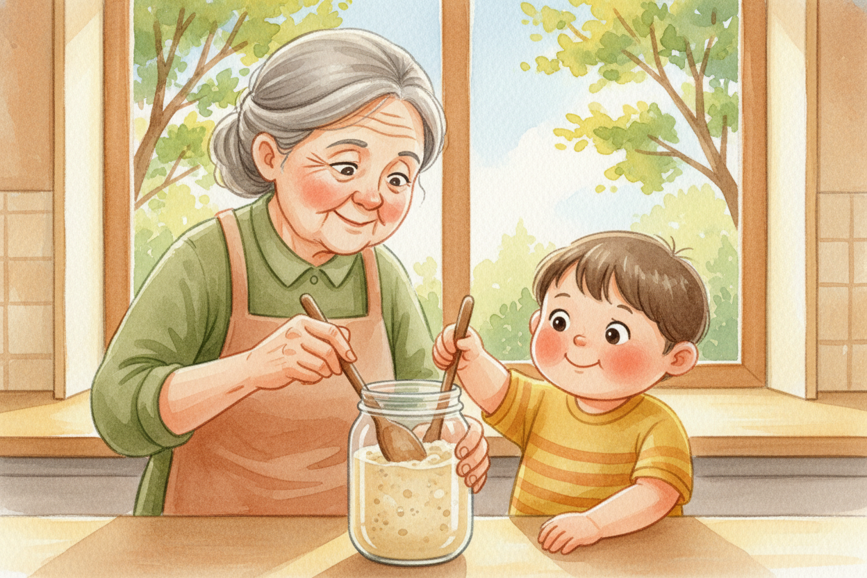 The starter you feed today will be **totally different microbes** by next month. But they'll do the same job: eat flour,