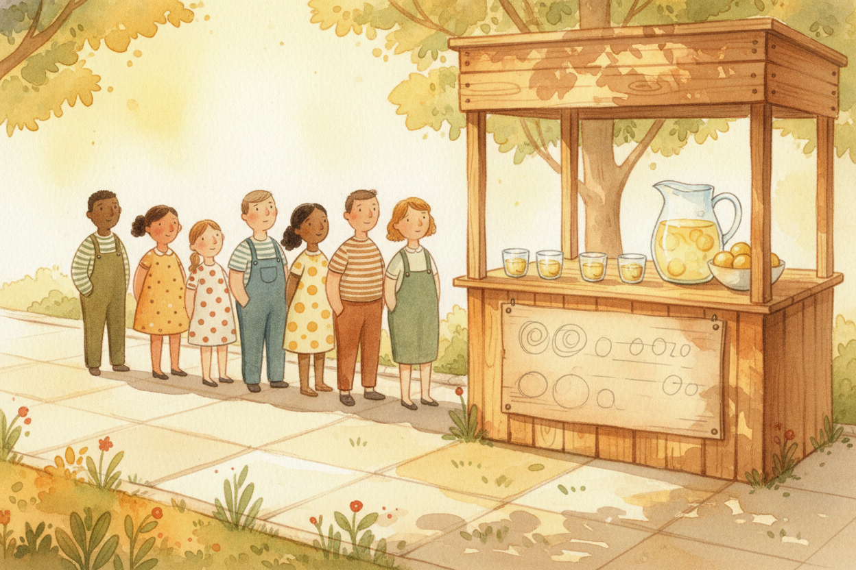 ~~Start with lemonade.~~ You set up a stand on a hot day. You have 20 cups. **A dozen thirsty people line up.** You coul