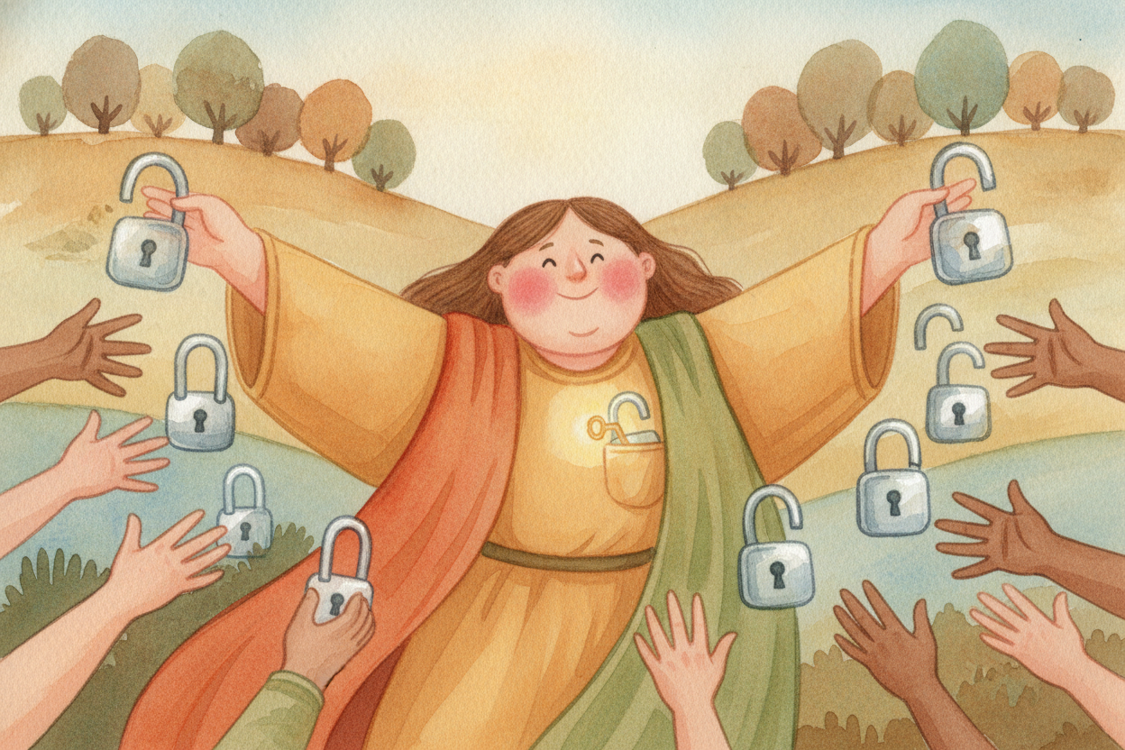 The clever answer is to use **two keys instead of one**. Imagine an open padlock you hand out to everyone — ~~that's you