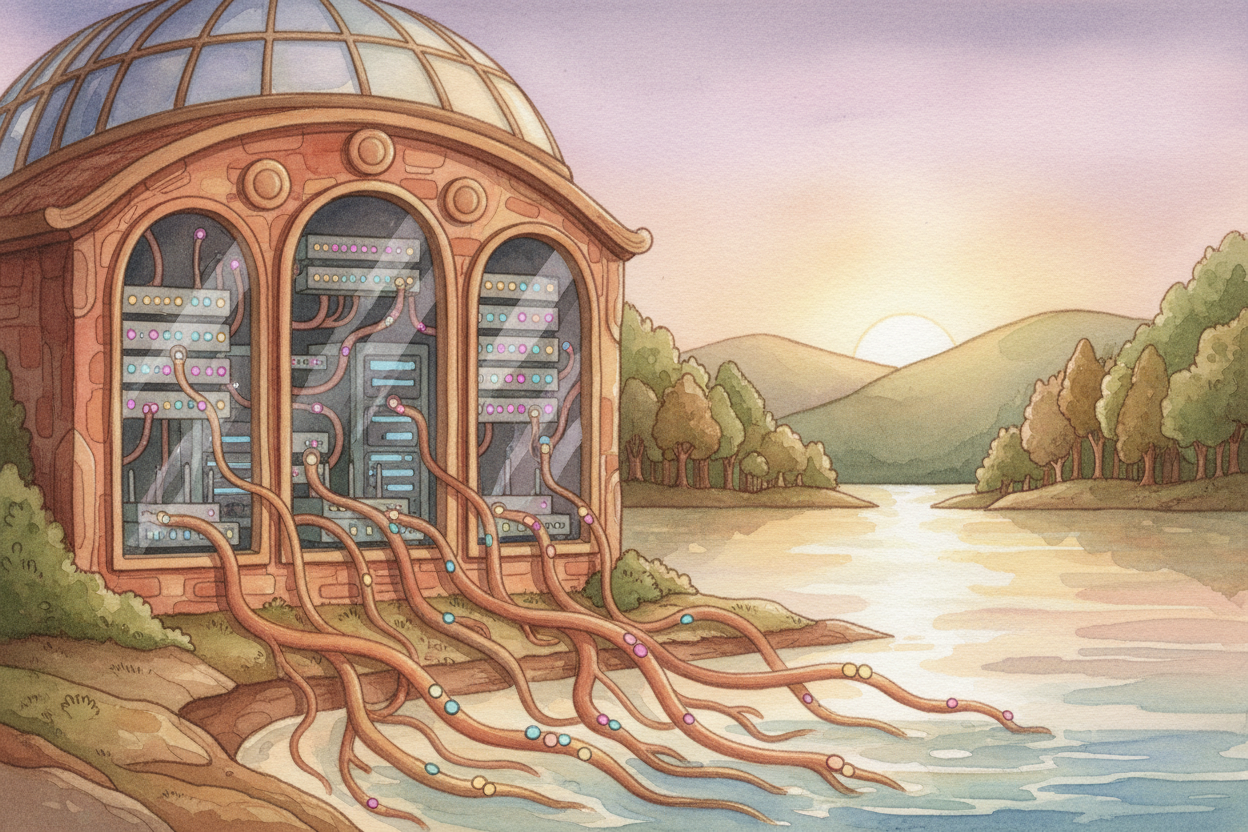 On the far shore, your message ~~climbs out of the ocean~~ and into another web of routers. They read the address again 