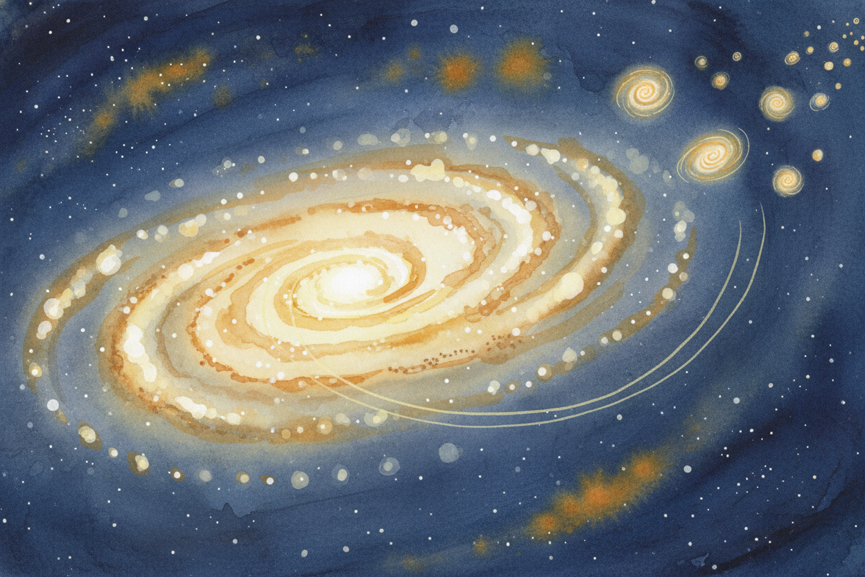 ~~But wait—there's more.~~ The ++Milky Way++ itself is moving. Galaxies don't just float in place. Ours is drifting thro