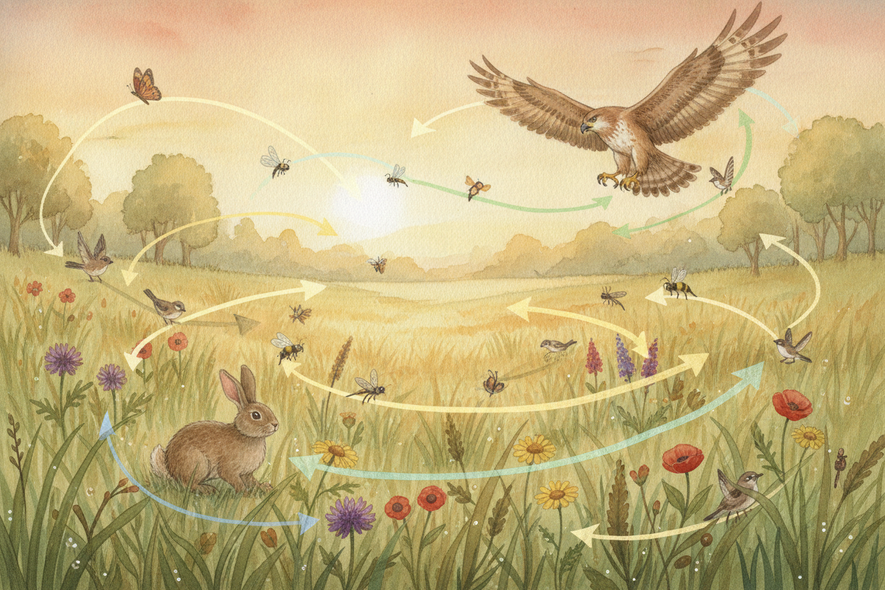 So that's the whole difference, and it **fits on one breath**. ~~A food chain is one line.~~ ~~A food web is all the lin