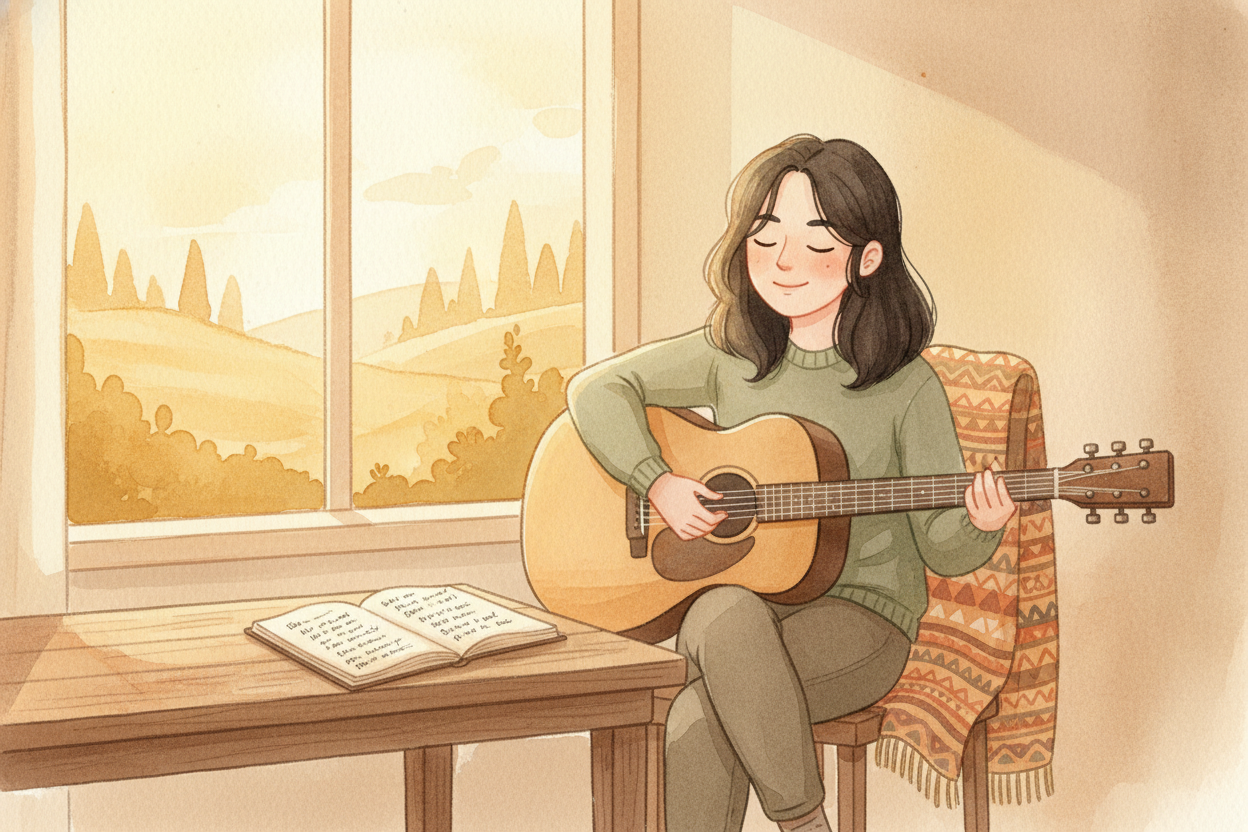 And then, after all the hunting and building and crossing-out, ~~there's a moment when the song clicks~~. **It feels don