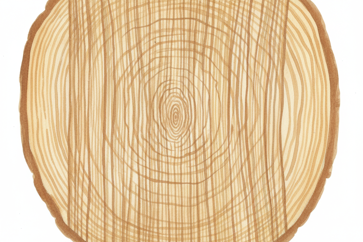 Trees are made of millions of tiny fibers called ++cellulose++, all bundled together like a **massive pile of uncooked s