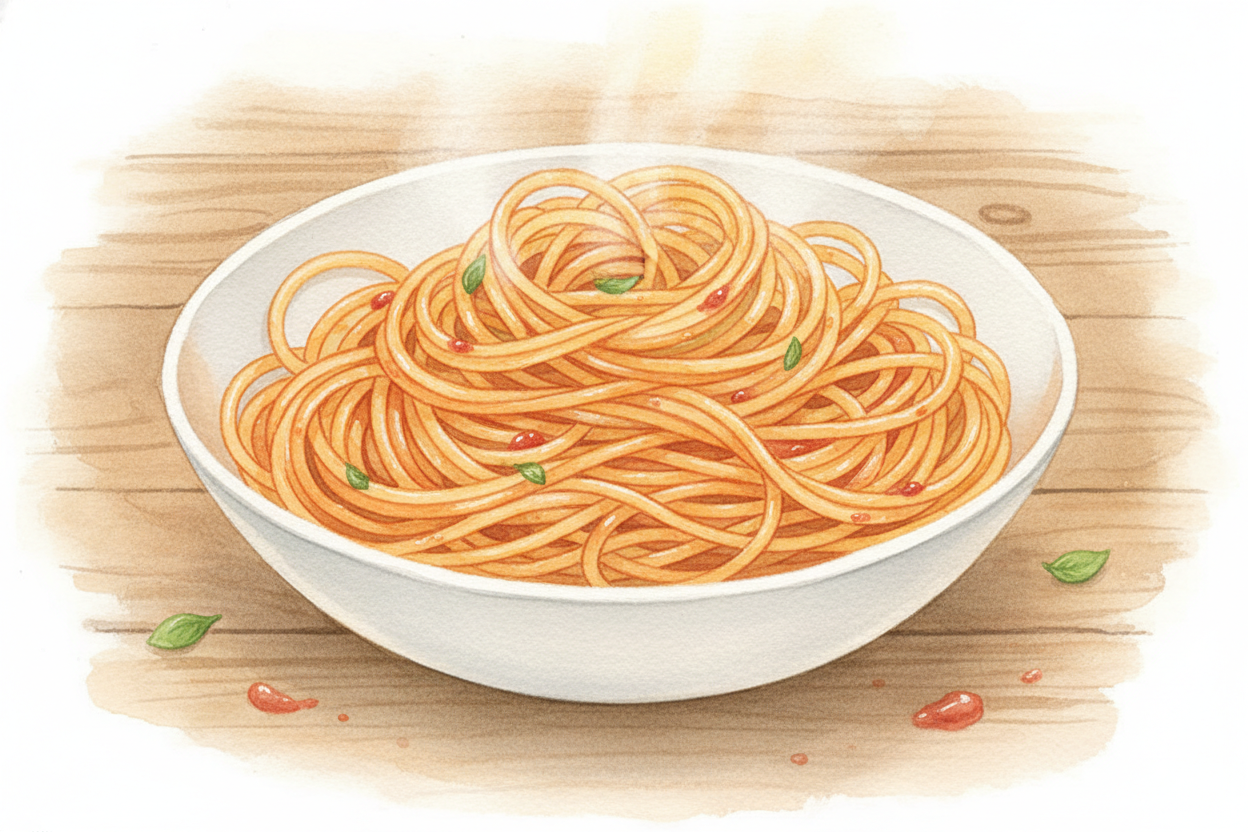 Rubber is made of millions of long, squiggly molecules called ++polymers++ — imagine them **like cooked spaghetti noodle