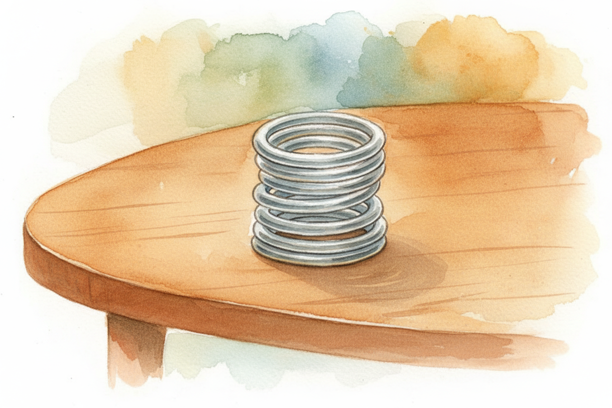 When rubber is just sitting there, those polymer strands are curled up and relaxed, **like a Slinky that hasn't been pul