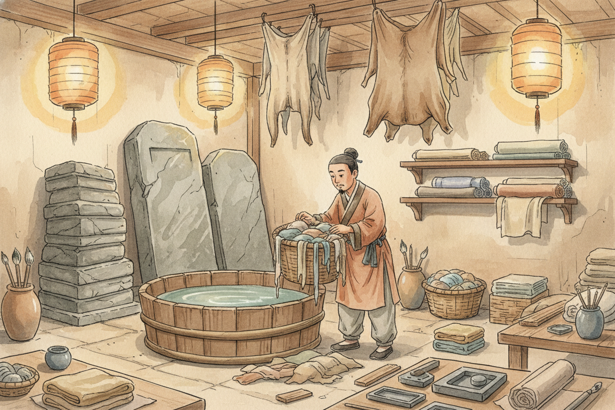 Long before screens, before printers, before notebooks — people needed something to write on. **Stone tablets were too h