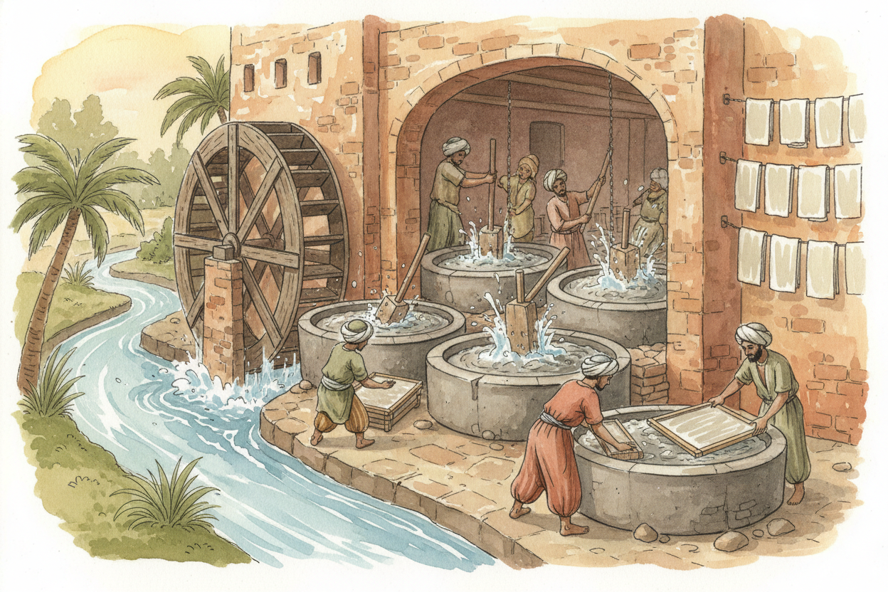 The secret spread slowly. For hundreds of years, China kept papermaking to itself — it was **too valuable to share**. Bu
