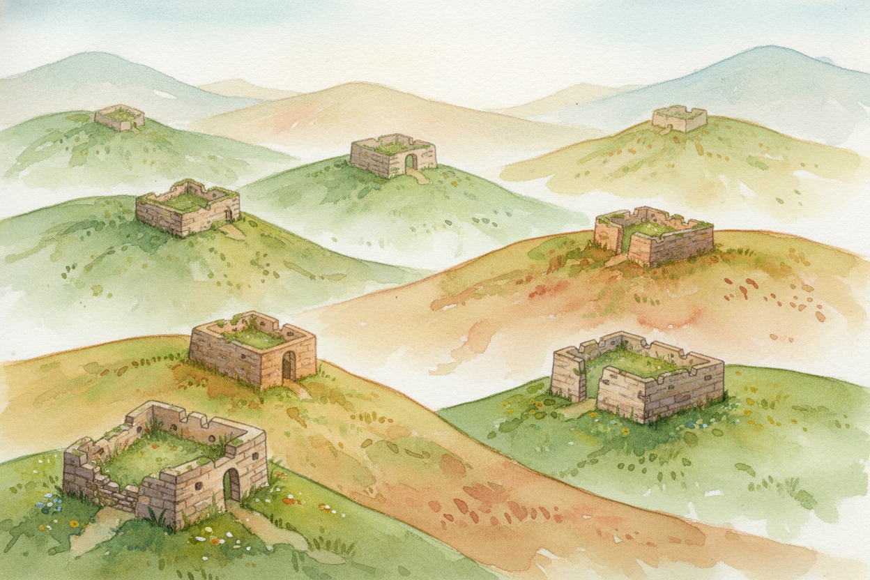 It started small, **over 2,000 years ago**. Different kingdoms built their own short walls to keep out raiders from the 