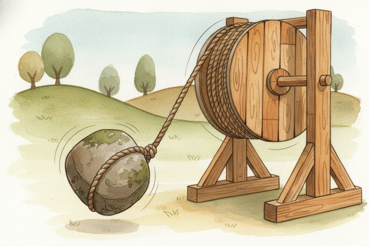 ~~The problem was:~~ how do you make something move steadily, constantly, *forever*? Water clocks existed but they froze