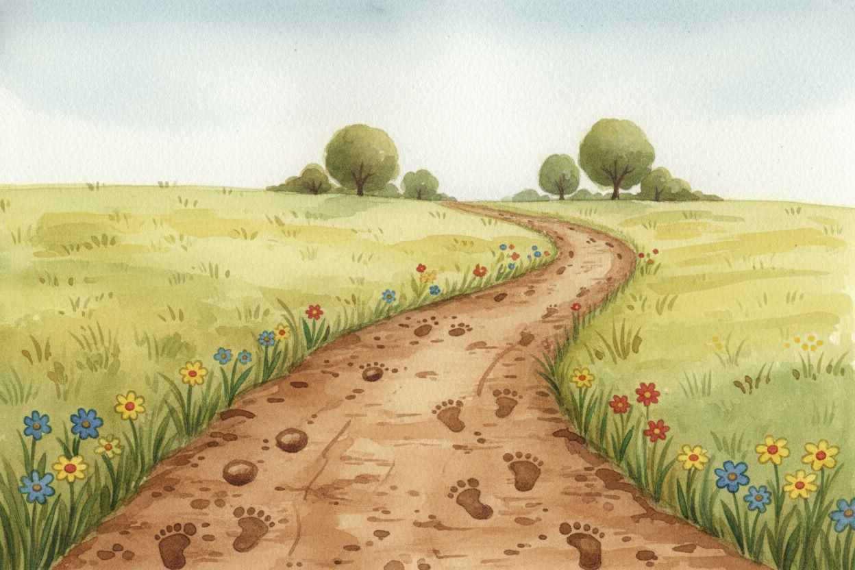 **Long before cars, before bicycles, before even the wheel** — people walked. And when thousands of feet walk the same p