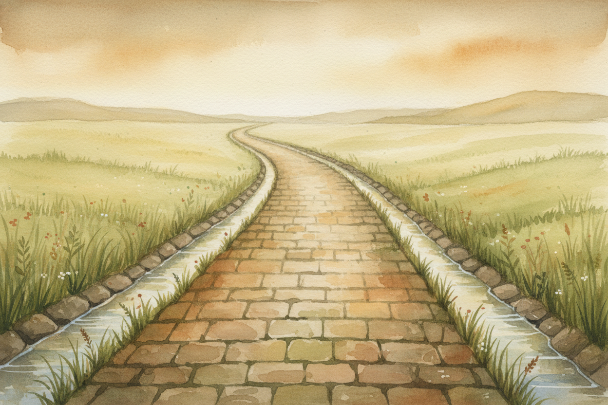 These Roman roads were built to last. Some of them are still around ~~two thousand years later!~~ **The secret was drain