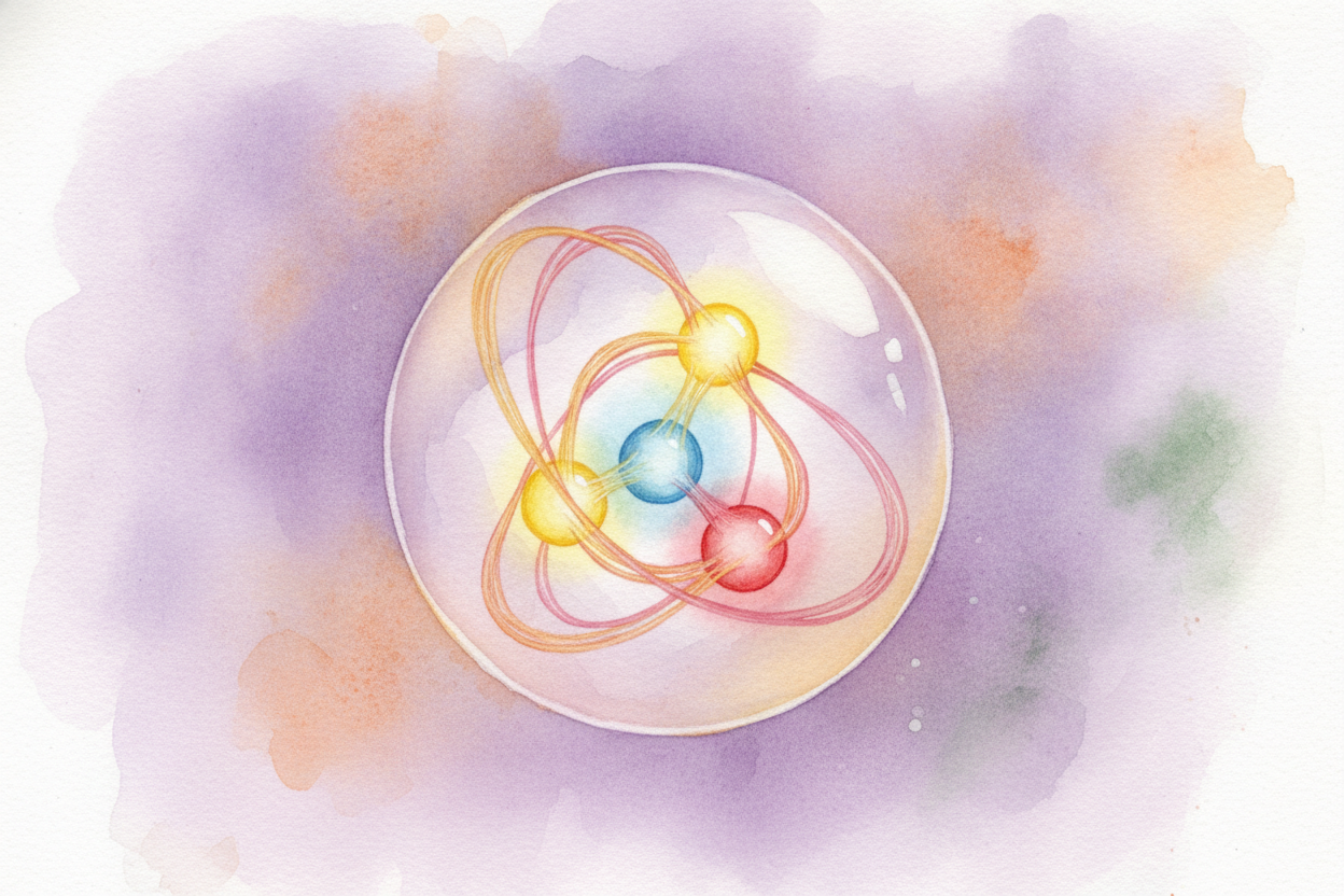 So are protons and neutrons the bottom? Not quite. Zoom in harder. Each one is made of even smaller specks called ++quar
