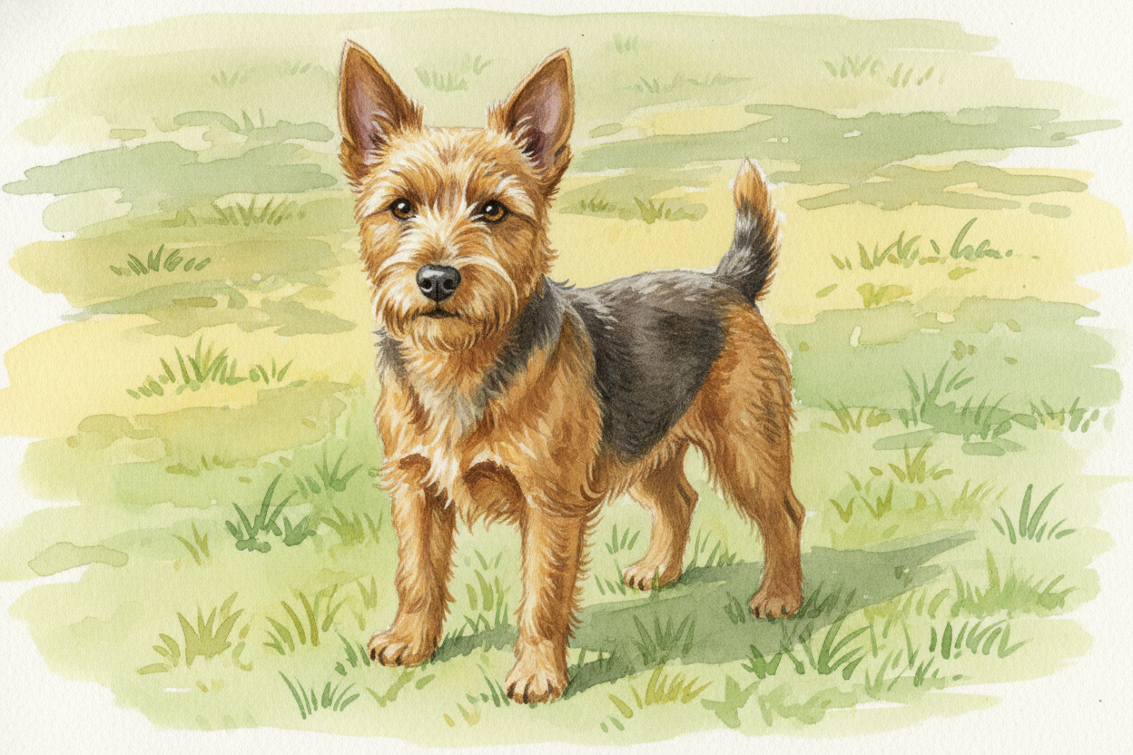 Have you ever seen a small dog with fur the color of toasted honey, standing guard like it owns the whole backyard? That