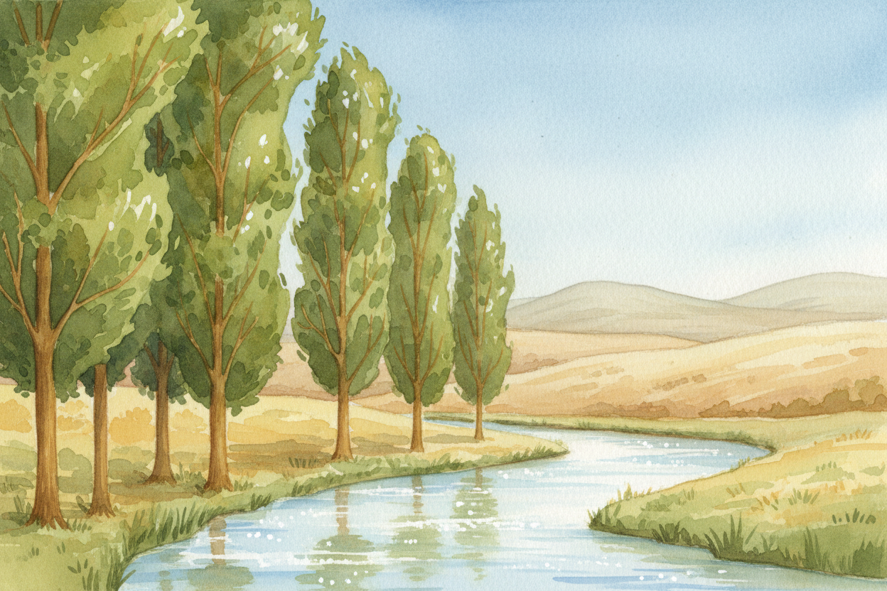 The story goes that long ago, ++French-speaking fur trappers++ crossed those bone-dry hills for days, seeing only brush 