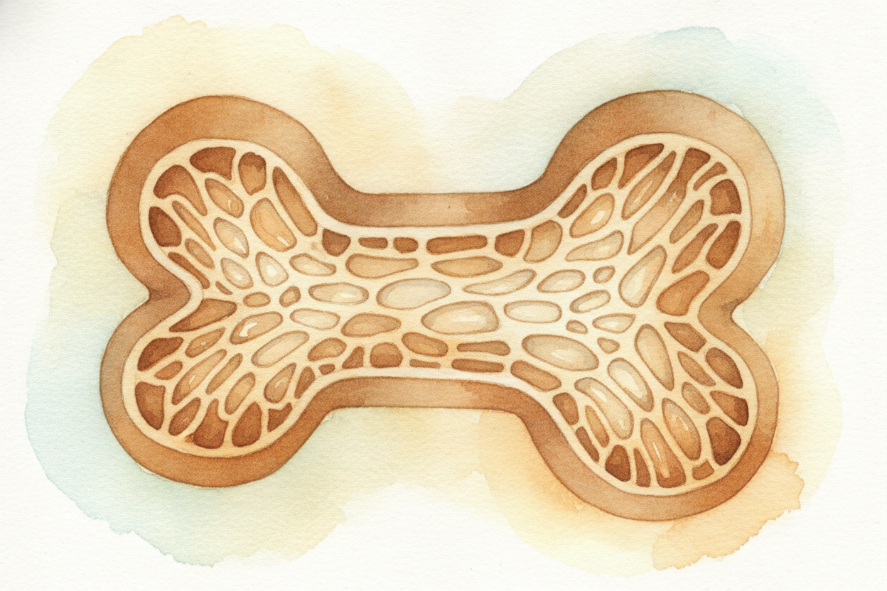Now **peek inside a bone** and you'll find a surprise. It isn't solid like a rock. Much of it is a **honeycomb pattern**